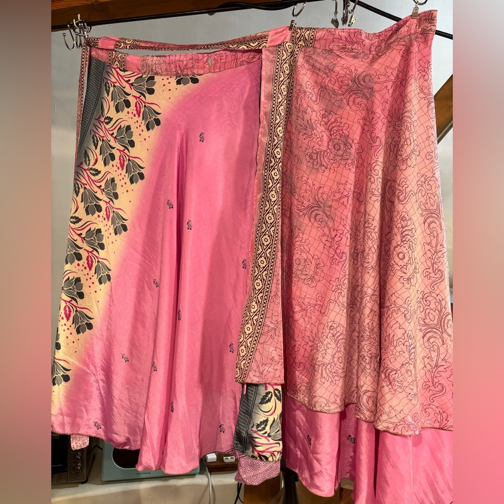 Darn Good Yarn Sari Silk Wrap Skirt